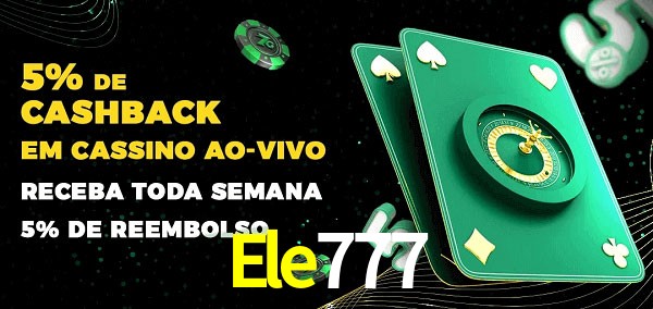 Promoções do cassino ao Vivo Ele777